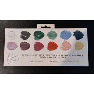 Gouache Paint Set #2, American Crafts Paper Fashion, 12 Tubes 12 ml each - NEW